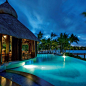 Luxury Le #Touessrok, #Mauritius features two pools - one is a large central feature to the hotel