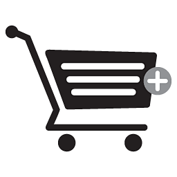 加入购物车图标 简洁黑色电子商务主题图标...