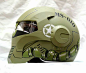 Motorcycle army helmet
