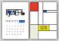 Calender design : calendar design, inspired by Piet Mondrian,  neoplasticism