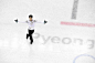 Japanese figure skater Yuzuru Hanyu acknowledges the crowd after performing his free skate at the Pyeongchang Winter Olympics in Gangneung South...