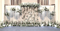 Reception Backdrop : Fleur by Rainforest Contact : 081-809-5459 #white #navy #blue #floral #flower #backdrop #decorations #combination #florist #wedding #ceremony #happy #beautiful #stand #logo #fleur #production #setup #real #hanging #combination #lighti