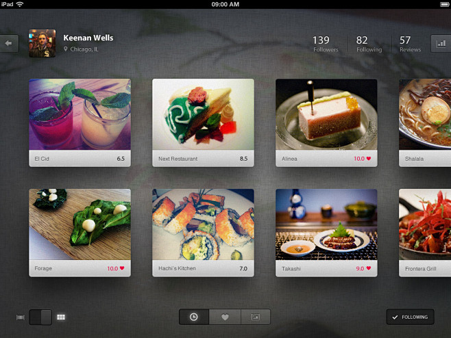 美食家配方管理iPad应用界面设计，来源...