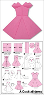【手工达人的折纸教程：服装系列】很可爱哒衣服折纸~@实用生活智慧小百科