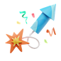 Firecrackers Decoration 3D Icon