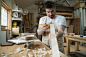 Carpenter marking wood in workshop by Hero Images on 500px