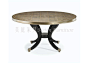 美式新古典家具定制 美式实木圆餐桌 实木餐台