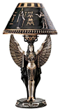 17.5" Ancient Isis Egyptian Statue Sculptural Table Lamp traditional-table-lamps