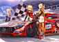 -Ask--
画了给株式会社plusone(twi:plusone_inc)的TYPE-MOON Racing SPA24h参战应援画！
距离比赛开始还有5分钟！大家都非常可爱！祝比赛加油！
#TMR##Fate##FGO##Fightgsr##spa24# ​​​​