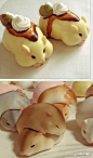 【啦啦】日本某甜品店推出全新仓鼠系列蛋糕！萌爆了。。。(net）