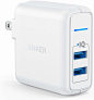 Amazon.com: Anker Elite USB Charger, Dual Port 24W Wall Charger, PowerPort 2 with PowerIQ and Foldable Plug, for iPhone Xs/XS Max/XR/X/8/7/6/Plus, iPad Pro/Air 2/Mini 3/Mini 4, Samsung S4/S5, and More: Cell Phones & Accessories