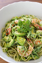 Shrimp and Avocado Pasta