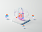 Cosant - 3D Lock Illustration 3d 3d visual blender cinema4d design glassy icon illustration isometric lock protection render safe secure ai security ui vividmotion web3