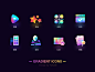 Gradient icons illustration ui app design icon gradient