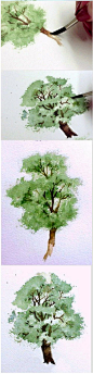 Tree: painting step by step: 