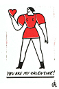 Valentine cards - handprinted : Handprinted cards for Valentine's day.Clichés was made using a 3D printer.