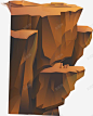 褐色卡通山崖 免费下载 页面网页 平面电商 创意素材
