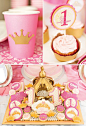 Royal Princess First Birthday Party {Pink & Gold}: 