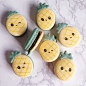 pineapple macarons