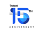 15th Anniversary graphic modern logotype indeed birthday celebration branding 15th 15 anniversary logo