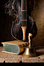 Still Life with Capstan Candlestick and Baroque Violin | Flickr - Photo Sharing!