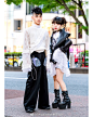 #原宿街拍# 16-year-old Billimayu (@mayu_fancy) and 18-year-old Beni (@beni9s) on the street in Harajuku. We ran into them after they had just finished at a photo shoot, so they are both wearing outfits handmade by aspiring Japanese fashion designer - and curr