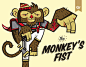 The Monkey Fist : Mascot and label design for Slow Boat Brewery's Monkey Fist beer