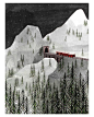 The Longest Train Ride to Zermatt II. Print. Mountains and trees and snow. So beautiful.