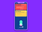 Business card app animation tubik