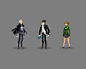 Persona 4 Pixel Characters : Characters from the Atlus game "Persona 4" done in pixel art