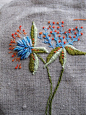 .embroidered flowers