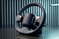 Bang & Olufsen Steering Wheel Concept paints a wild picture of the future of infotainment and smart cars - Yanko Design : In a future where cars are less about driving and more about riding, the Bang & Olufsen Steering Wheel Speaker lets you have