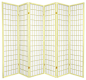 6 ft. Tall Window Pane - Special Edition, Ivory, 6 Panel asian-screens-and-room-dividers