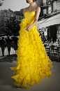 yellow gown -- Reem Acra Resort 2012
