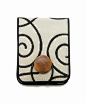 【MAXIMO】A.Girard 50年代后期设计花纹 木质扣 携带烟灰袋 卡包