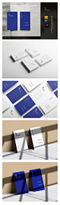 十字底纹单色设计风格高端名片阴影3D场景vi品牌模板PSD设计素材