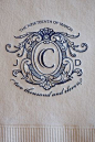 #monogram on #napkins #wedding #invitation #details #stationery #design
