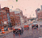 雾化插画-----美国艺术家Gregory Thielker喜欢开车在雨天时到处走走，他创作了这些让人印象非常深刻的作品，不要以为是相片，这都是他运用画笔创造出的超真实的绘画作品。很惊讶吧。对于水的描绘，栩栩如生，功力了得。生活，无处不是艺术。好了，让我们一同来欣赏吧。

