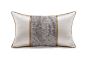 元熙壹品 现代/新中式样板房/沙发靠包/米白色拼抽象金咖色装饰枕: 