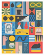 cool illustration and color selection, by Jonathan Calugi, via Behance