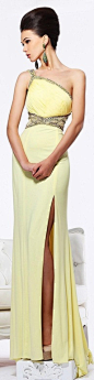 Sherri Hill Yellow Grecian Style Gown 2013 ☼ ★ * ° •. ¸ ☆ ★