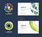 Vector business card template set