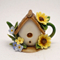 1/12TH scale -  Birdhouse with sunflowers teapot  by Lory