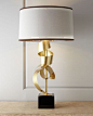 John-Richard Collection "Brass Curls" Table Lamp #brass #lamp: 