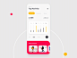 Sport activity dashboard application mobile app chart user button vector app application motion animation sport yellow red dashboard graph iphone x data typography mobile design ui