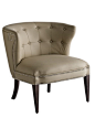 Global Views Creamy Leather Scoop Chair