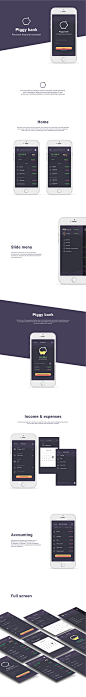 'Piggy bank' personal financial assistant mobile app on Behance