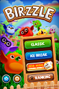 手机游戏birzzle界面欣赏 小鸟爆破 游戏ui设计 | Gameui