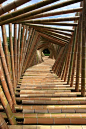 Bamboo bridge with a twist