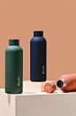 Featuring a luxe, matte finish and a sturdy, double-walled stainless steel design, this vacuum-insulated bottle keeps liquids cold for 24 hours and hot for 12. Leak-proof and BPA free, our stylish bottle blends fashion with function to help you hit your h
